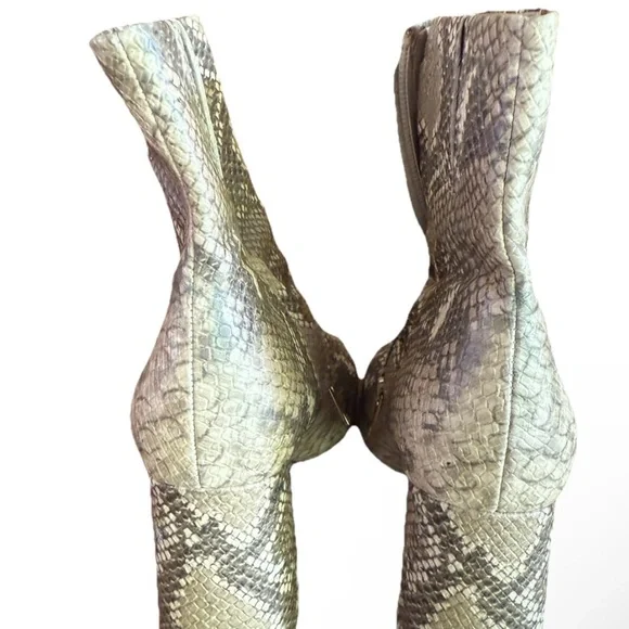 Sam Edelman Snake Print Ankle Boots - Picture 7 of 9
